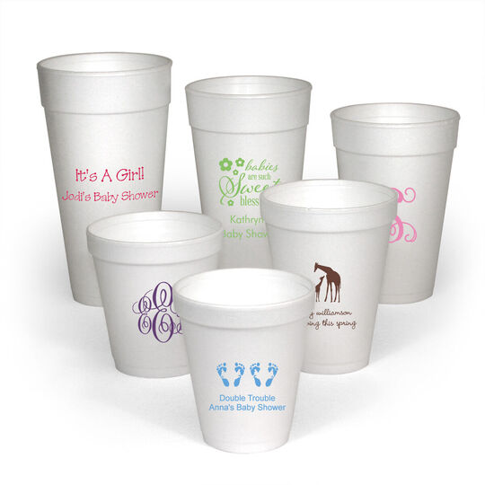 Design Your Own Baby Shower Styrofoam Cups